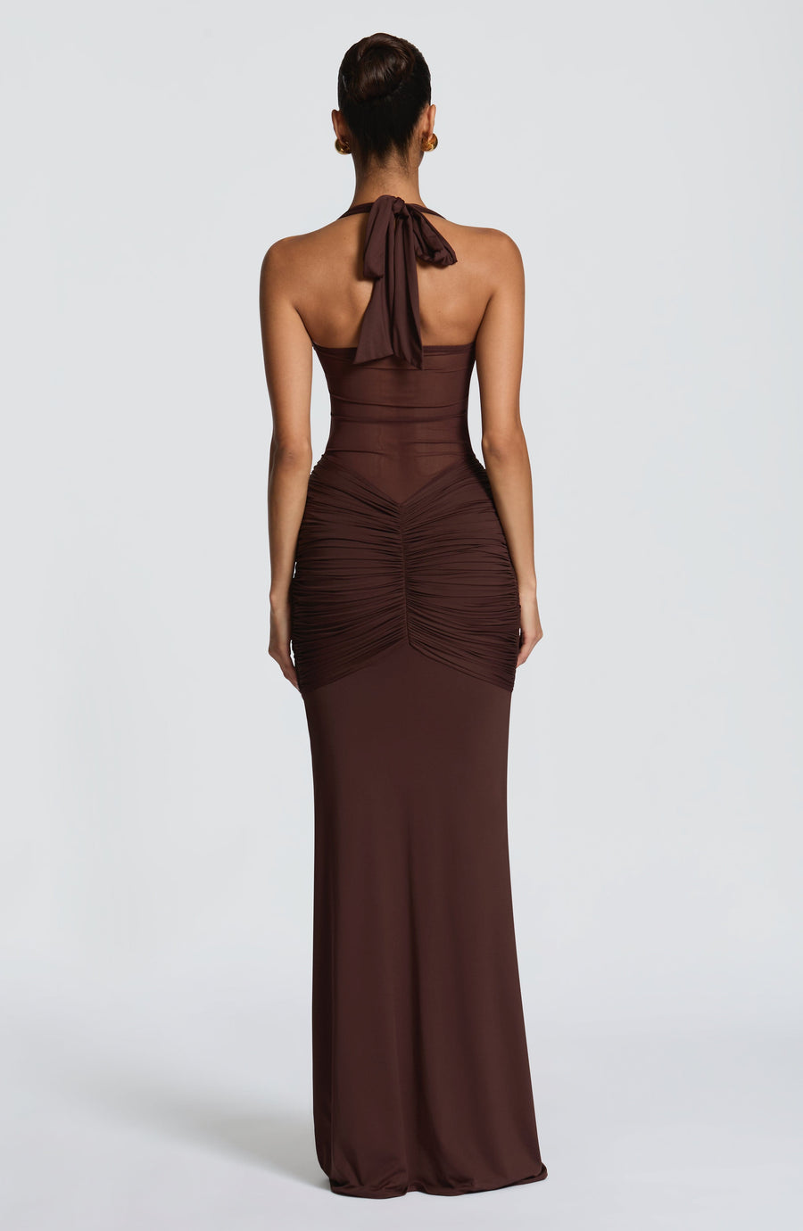 Sophia Plum Brown Maxi Summer Dress