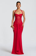 Sophia Red Maxi Summer Dress