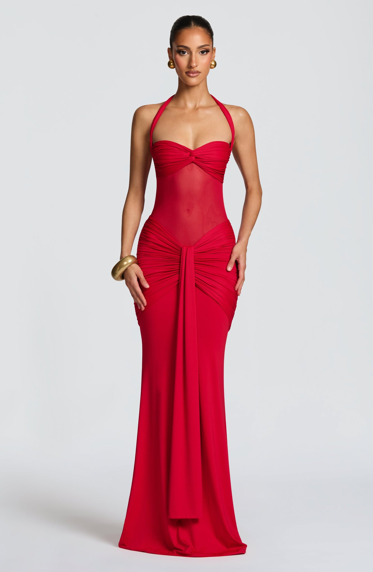 Sophia Red Maxi Summer Dress