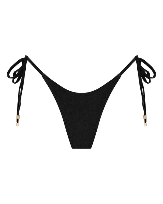 Sophia Black Thong Bikini Bottoms