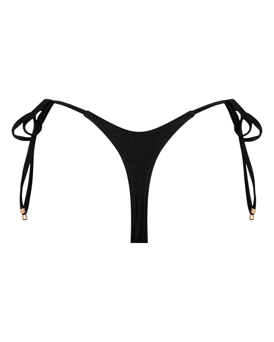 Sophia Black Thong Bikini Bottoms