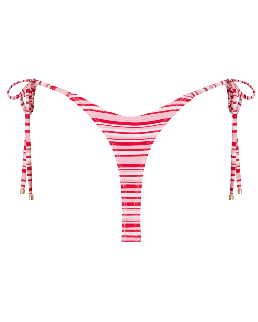 Emily Candy Stripe Thong Bikini Bottoms