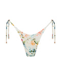 Sophia Floral Thong Bikini Bottoms - Evissa Summer Style