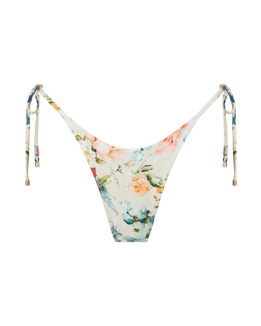 Sophia Floral Thong Bikini Bottoms - Evissa Summer Style