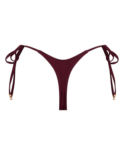 Sophia Merlot Thong Bikini Bottoms