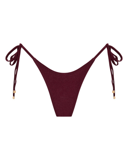 Sophia Merlot Thong Bikini Bottoms