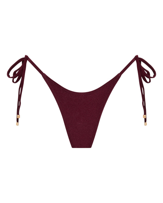 Sophia Merlot Thong Bikini Bottoms