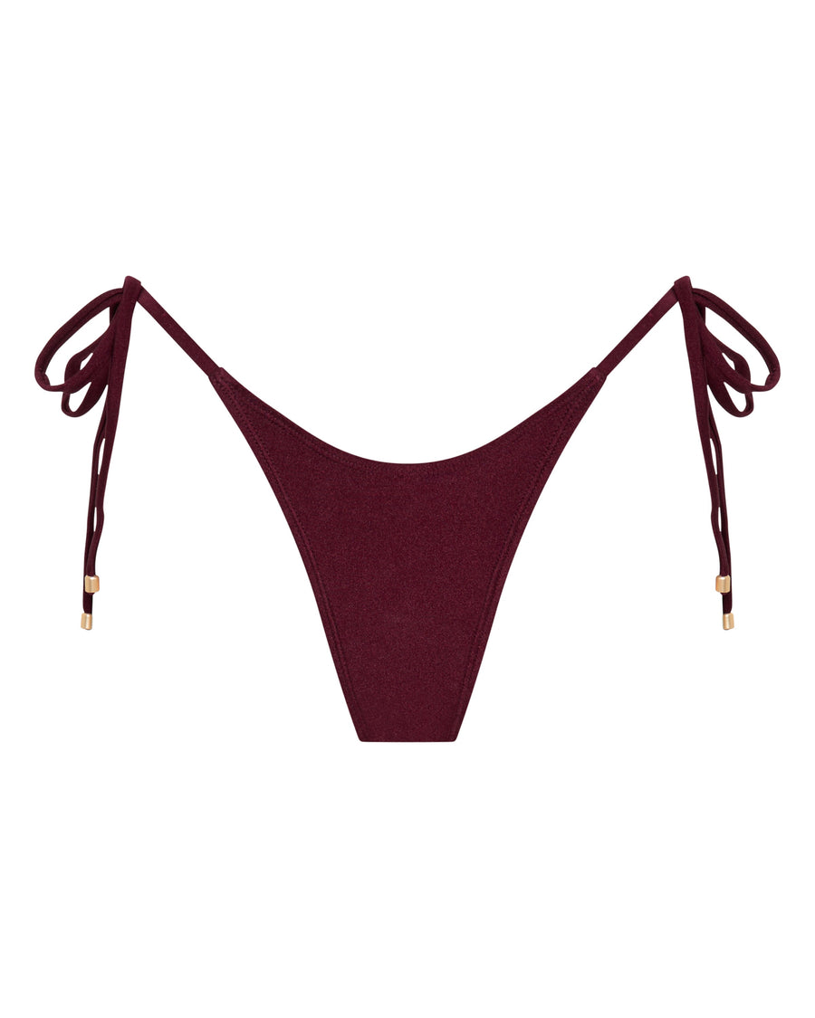 Sophia Merlot Thong Bikini Bottoms