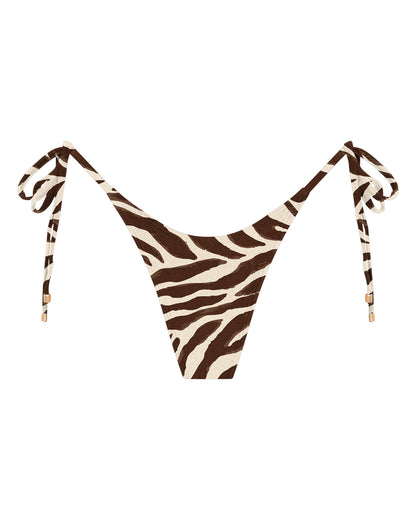 Emily Tiger Print Thong Bikini Bottoms