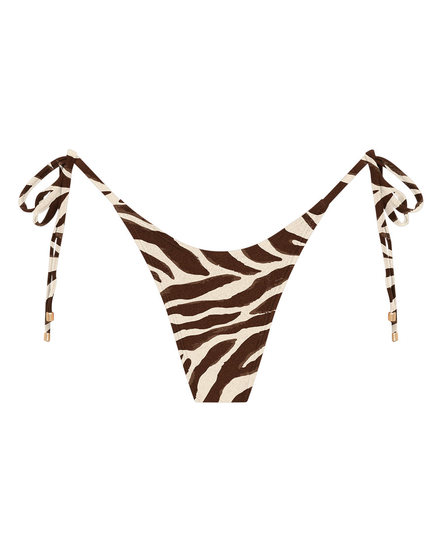 Emily Tiger Print Thong Bikini Bottoms