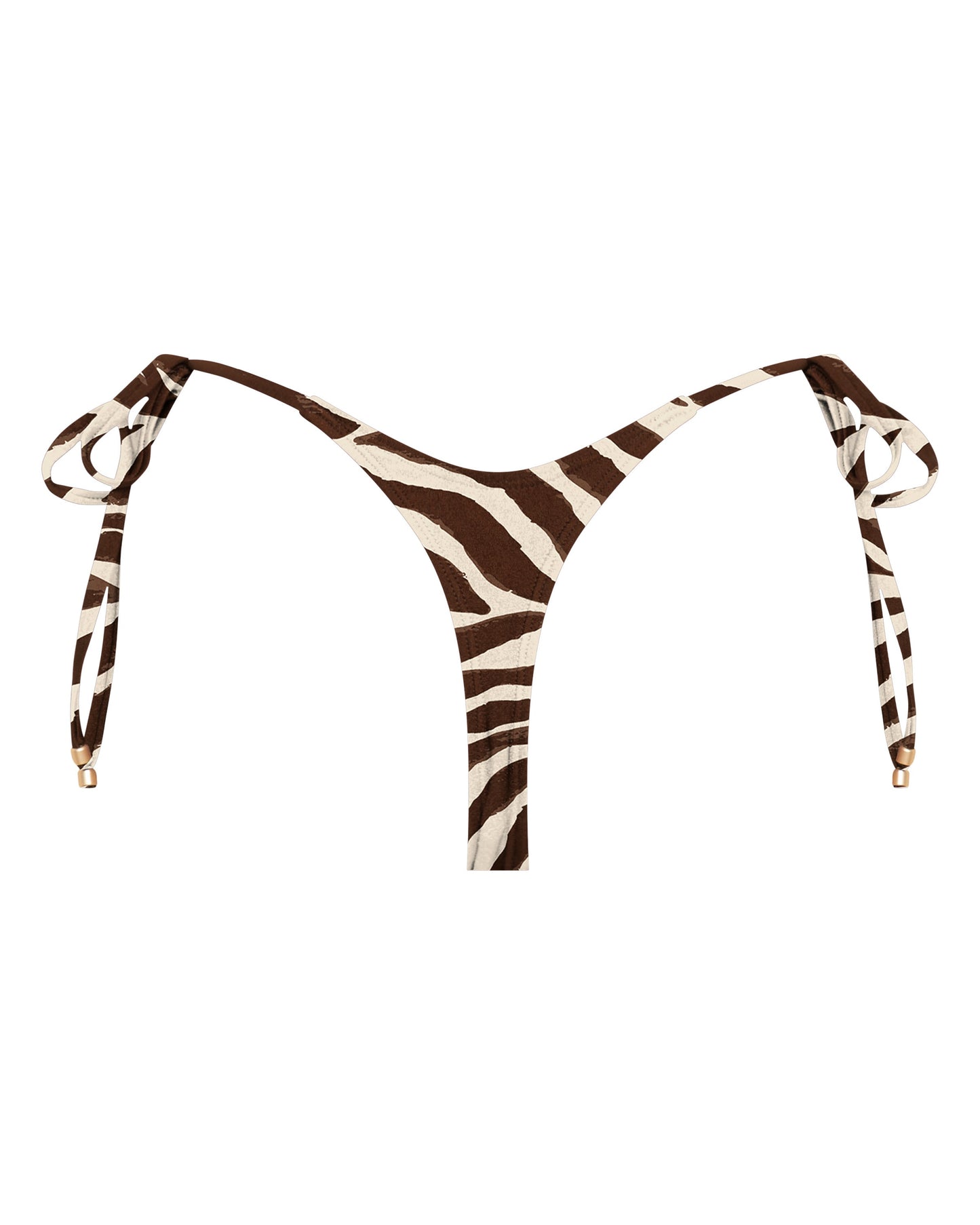 Emily Tiger Print Thong Bikini Bottoms