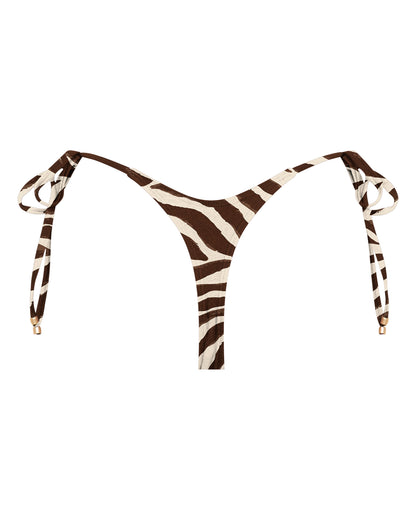 Emily Tiger Print Thong Bikini Bottoms