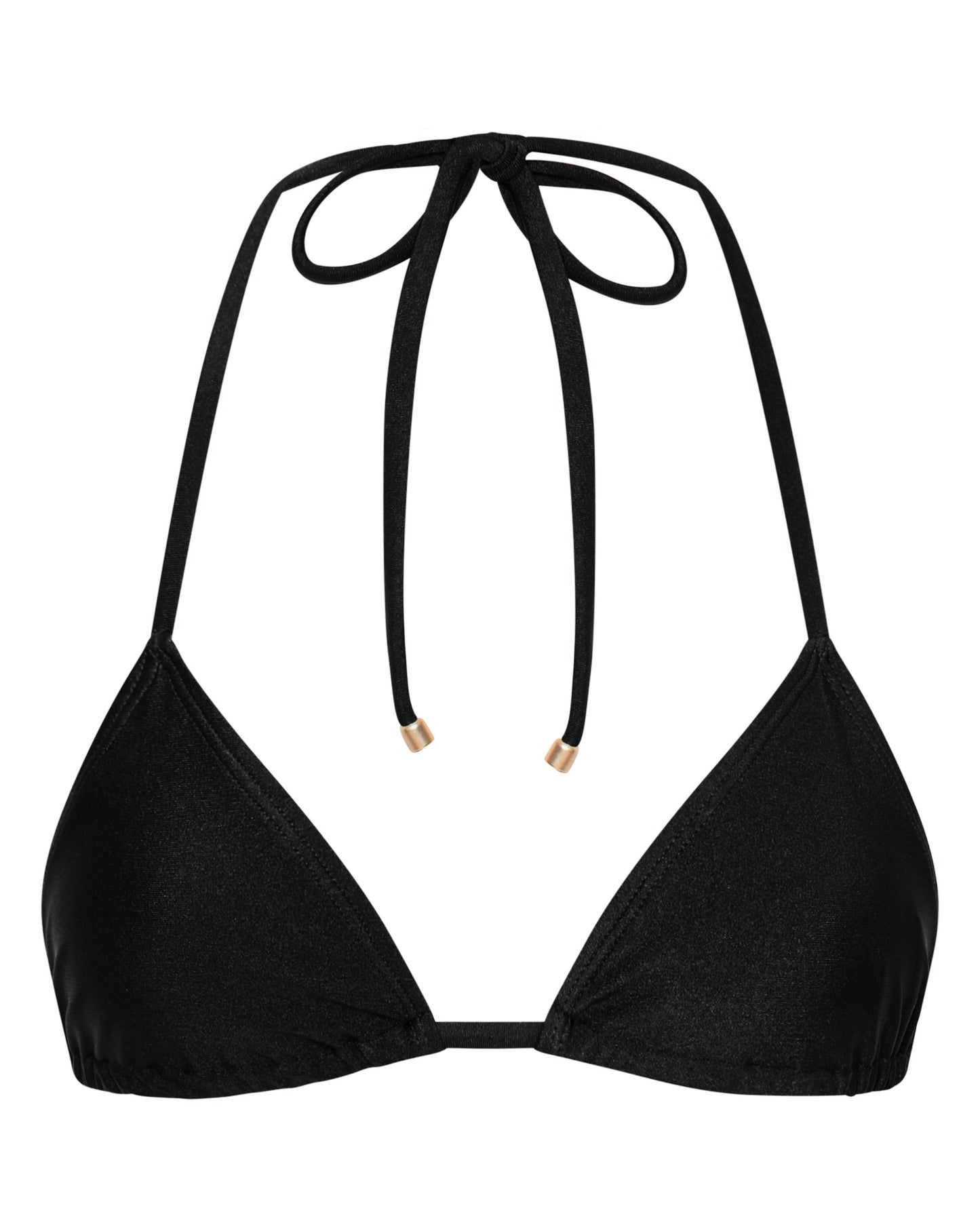 Sophia Black Triangle Bikini Top for Summer