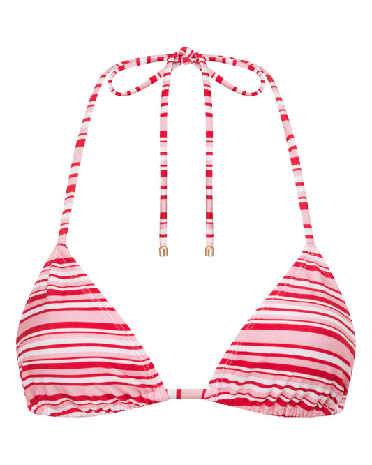Sophia Candy Stripe Triangle Bikini Top