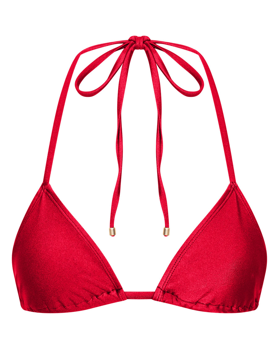 Sophia Cherry Triangle Bikini Top for Summer