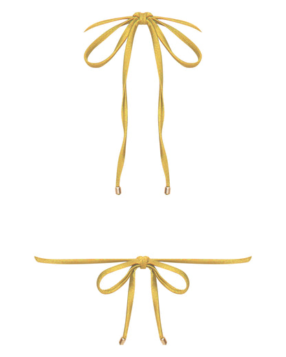 Sophia Triangle Bikini Top in Gold