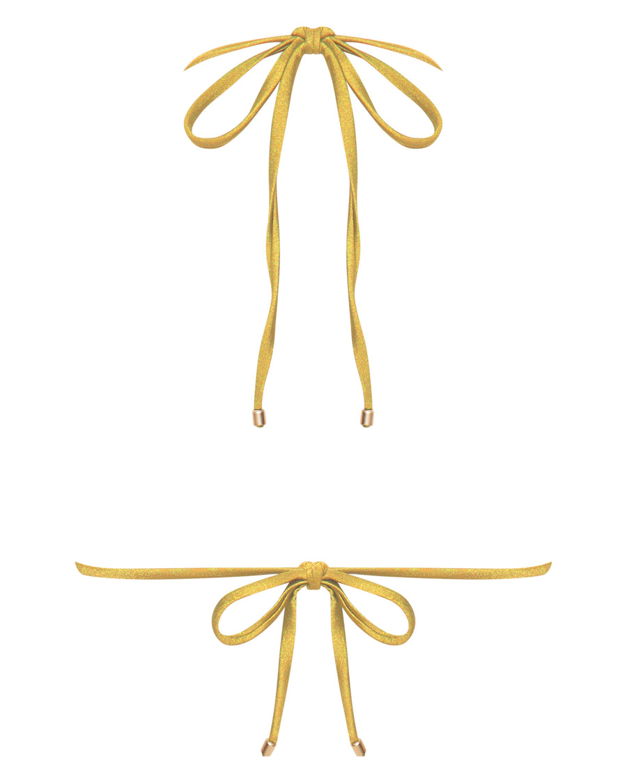 Sophia Triangle Bikini Top in Gold
