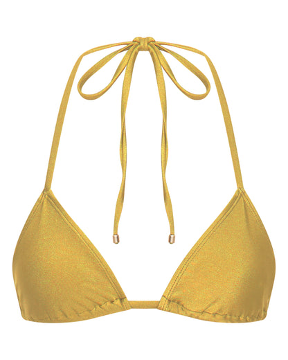 Sophia Triangle Bikini Top in Gold