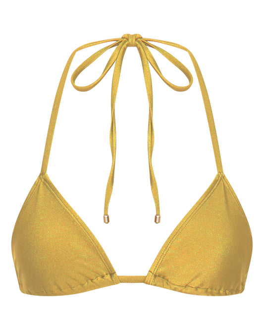 Sophia Triangle Bikini Top in Gold