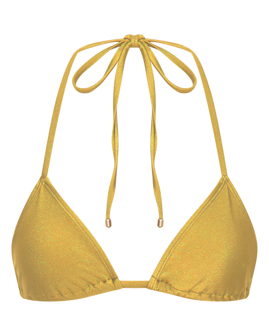 Sophia Triangle Bikini Top in Gold