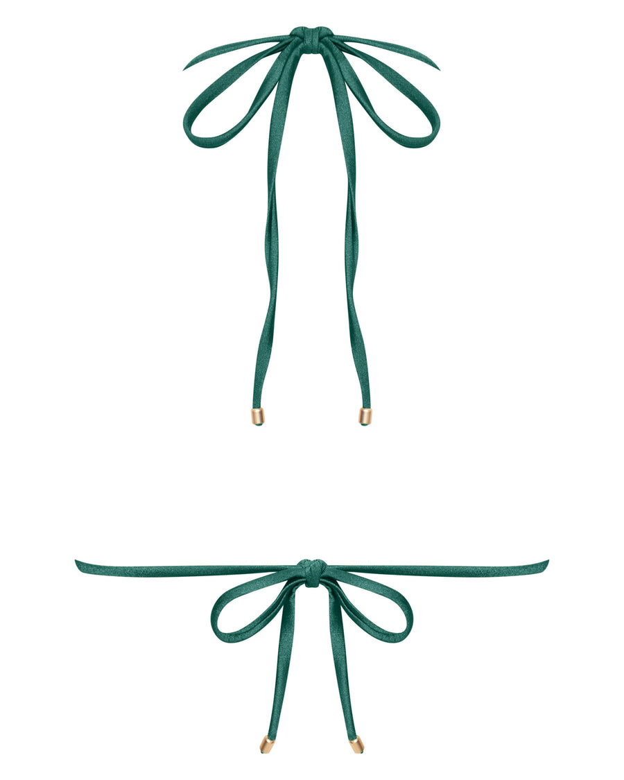 Sophia Ivy Green Triangle Bikini Top