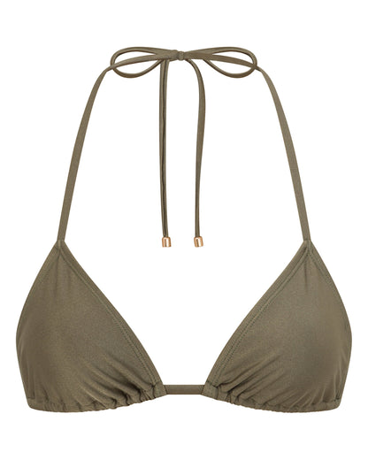 Chloe Triangle Bikini Top - Mangrove Green
