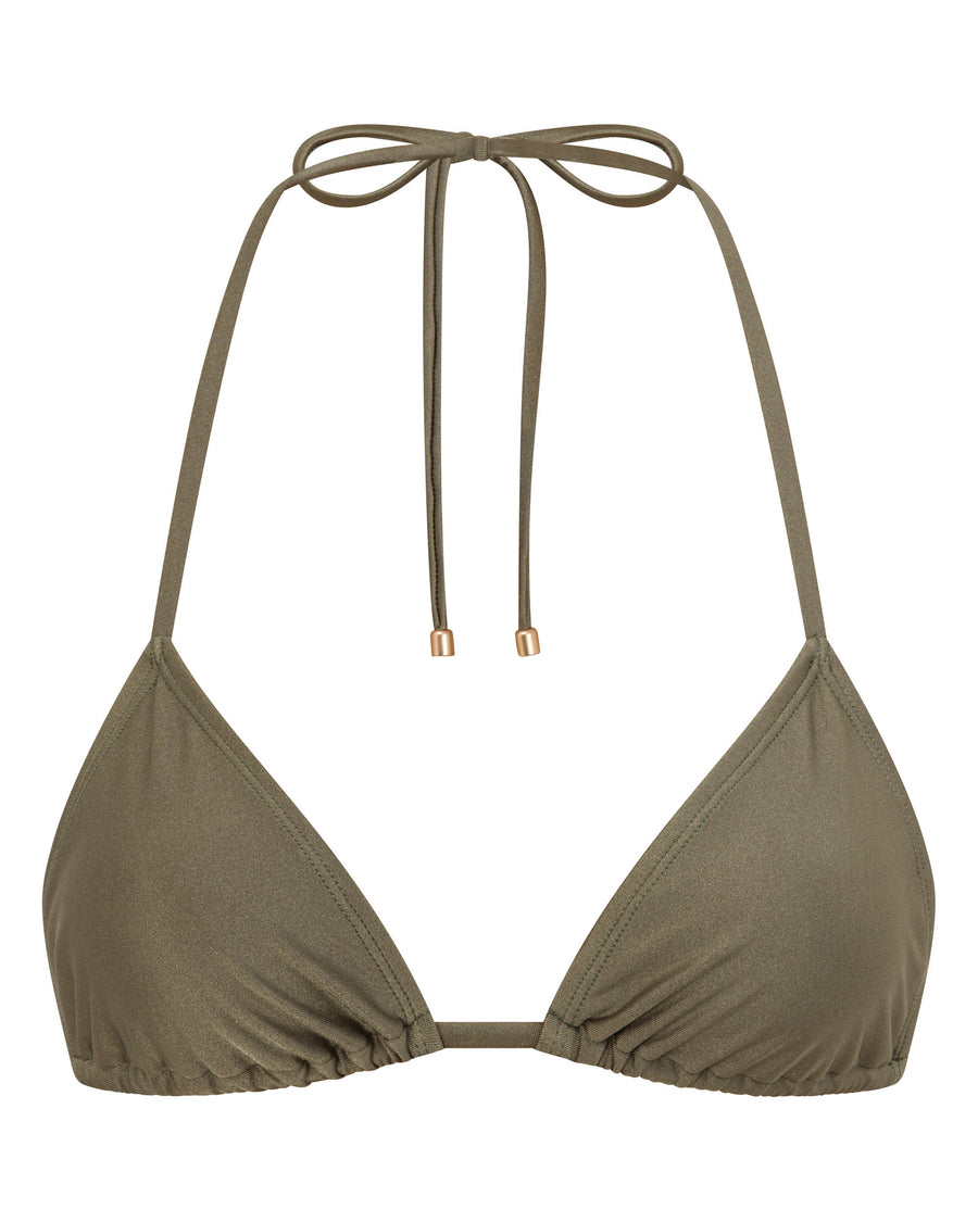 Chloe Triangle Bikini Top - Mangrove Green