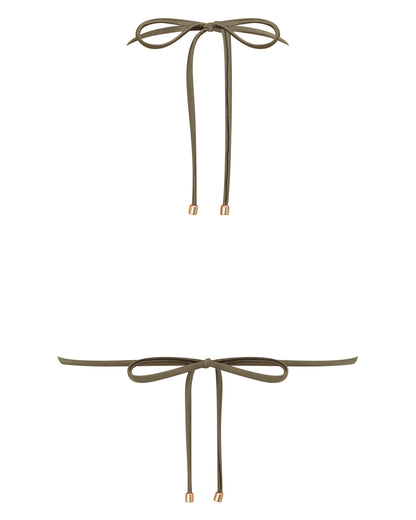 Chloe Triangle Bikini Top - Mangrove Green