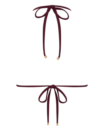 Sophia Merlot Triangle Bikini Top