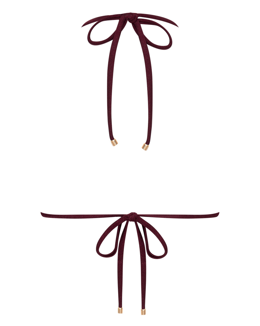 Sophia Merlot Triangle Bikini Top