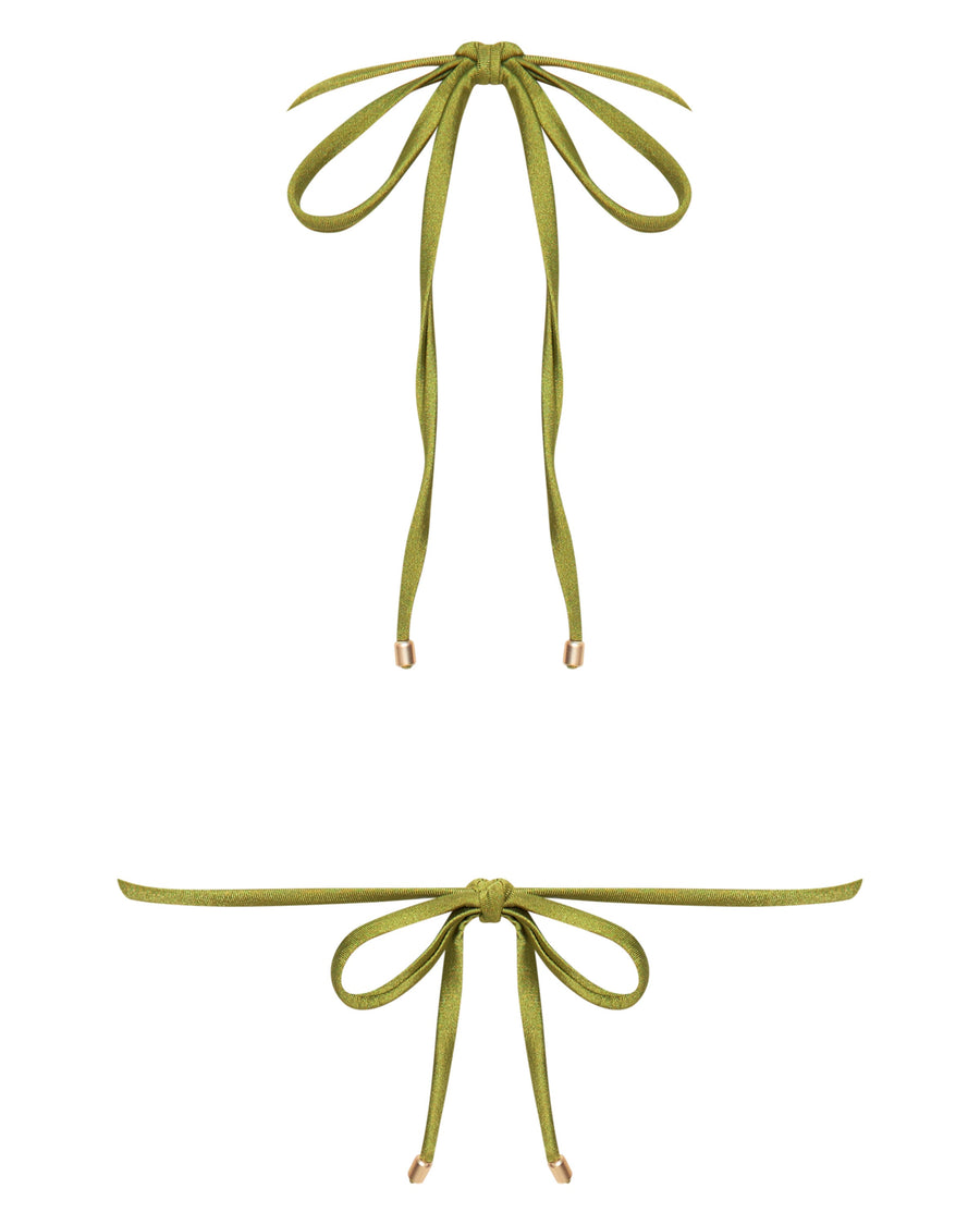 Sophia Olive Triangle Bikini Top