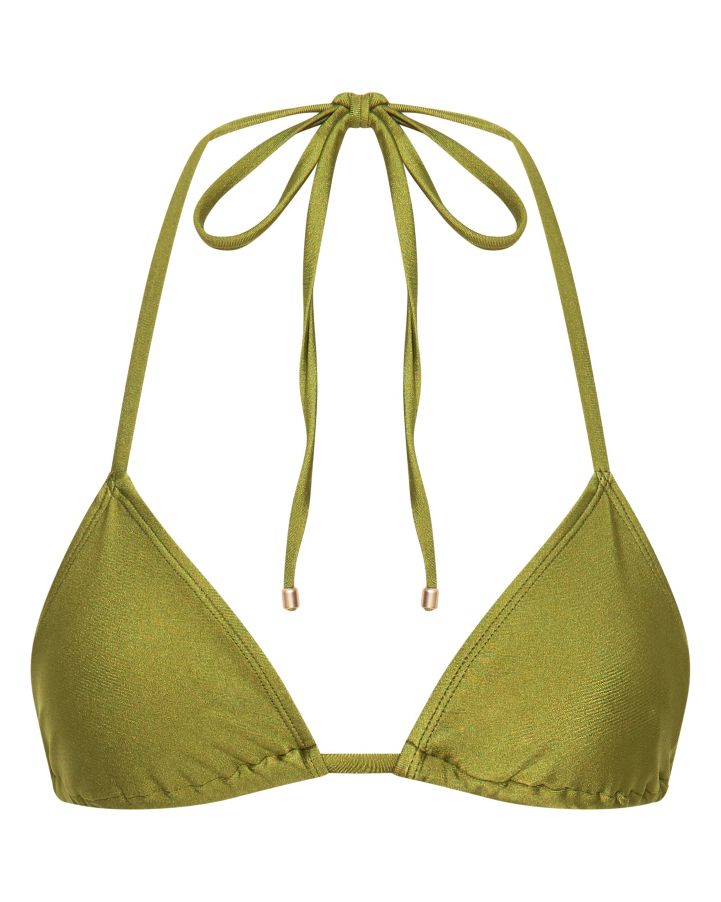 Sophia Olive Triangle Bikini Top