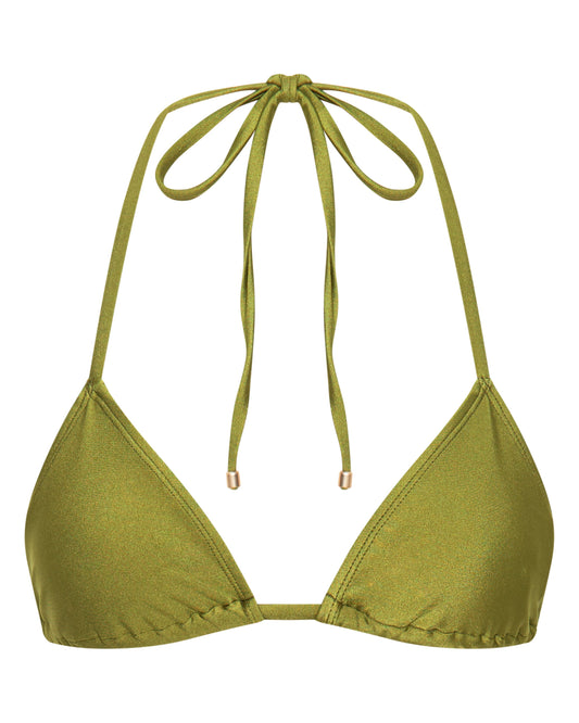 Sophia Olive Triangle Bikini Top
