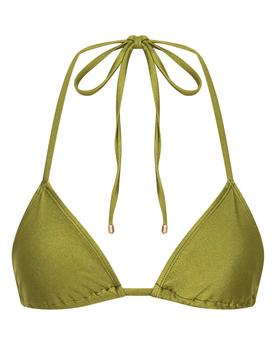 Sophia Olive Triangle Bikini Top