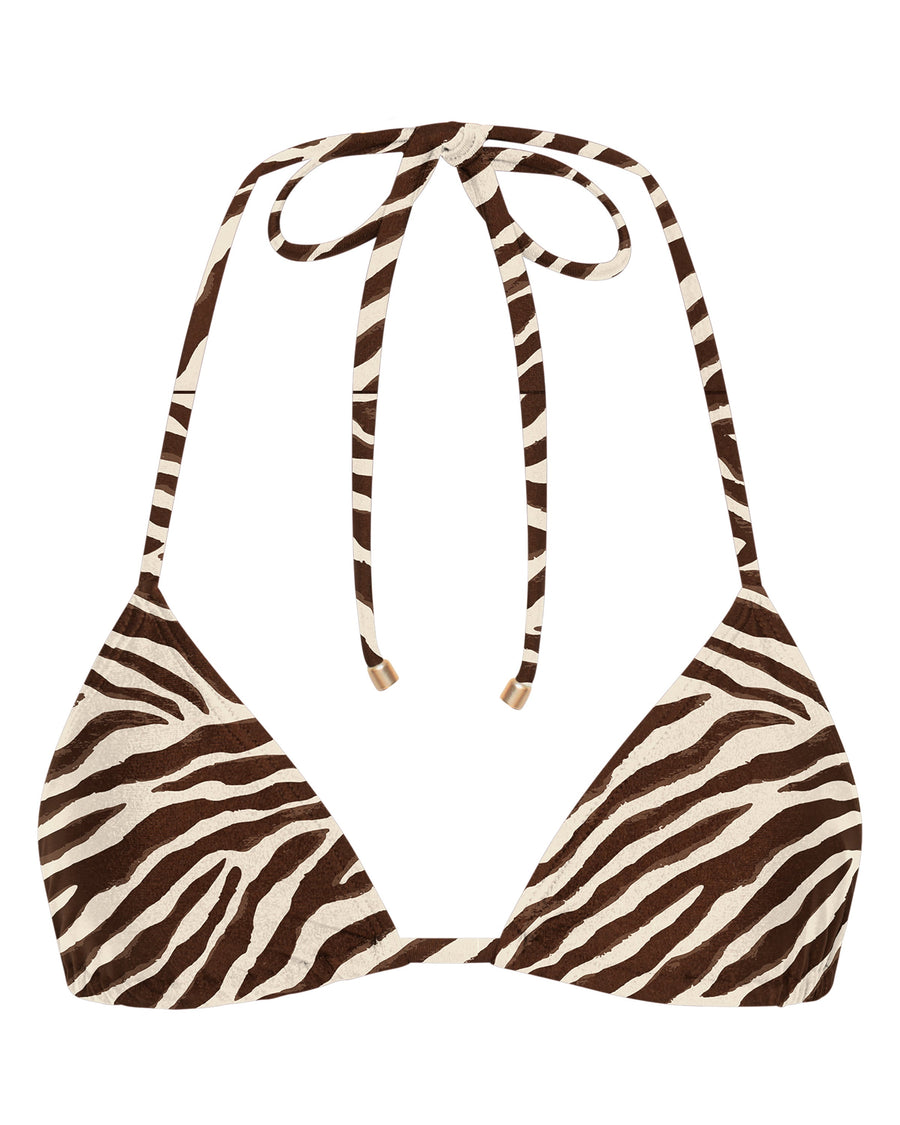 Sophia Triangle Bikini Top - Tiger Print