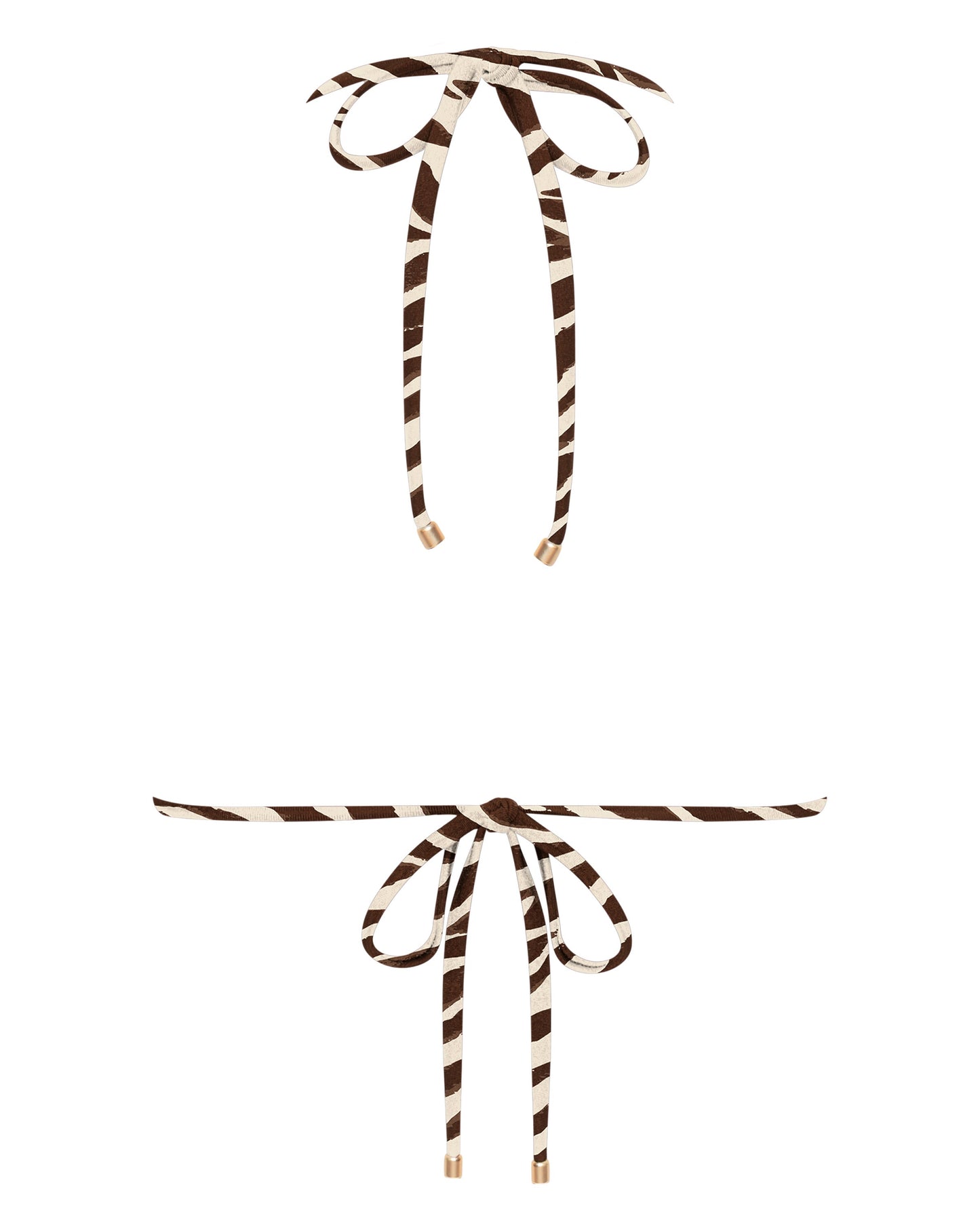 Sophia Triangle Bikini Top - Tiger Print