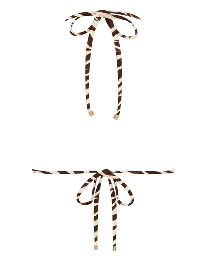 Sophia Triangle Bikini Top - Tiger Print