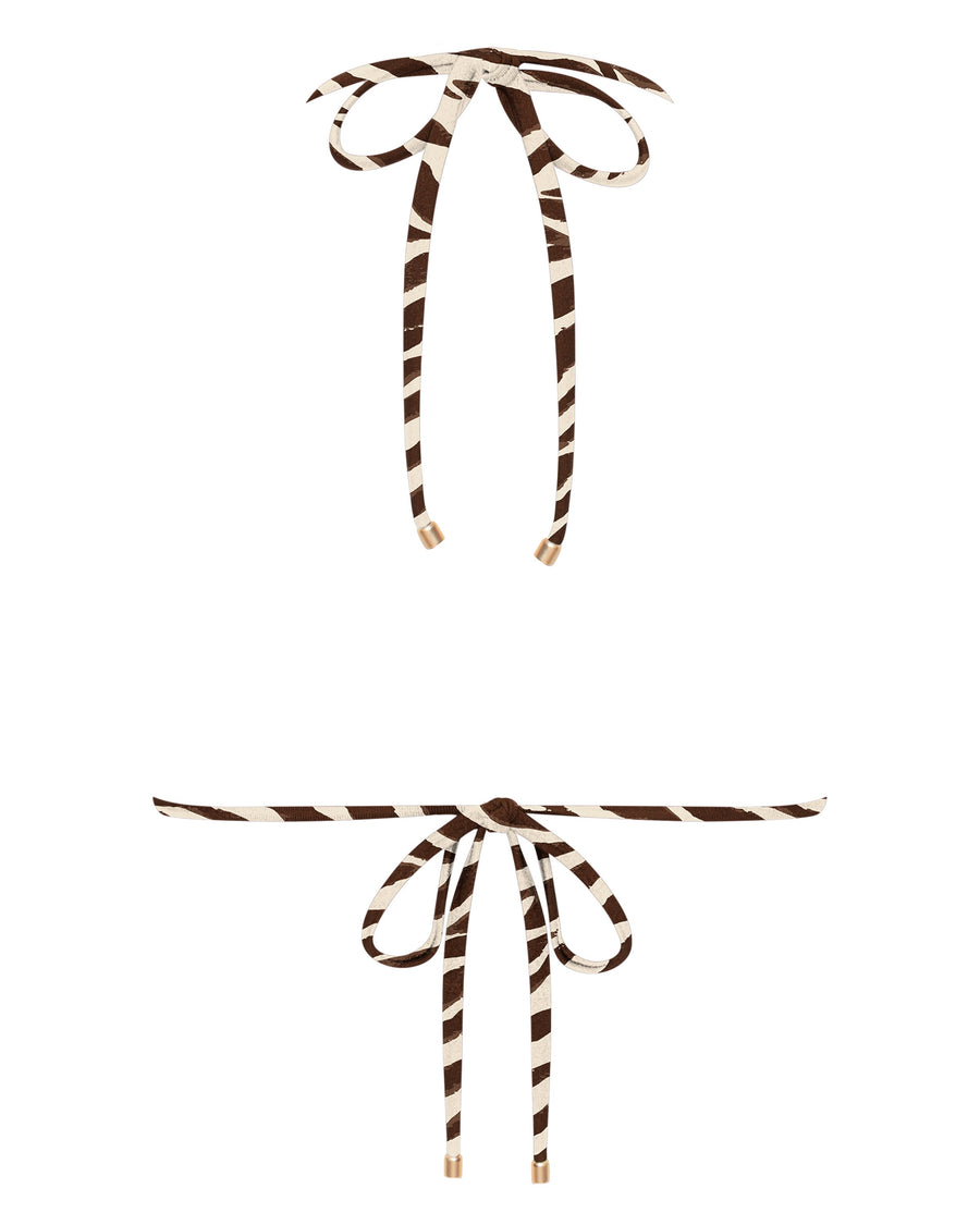 Sophia Triangle Bikini Top - Tiger Print