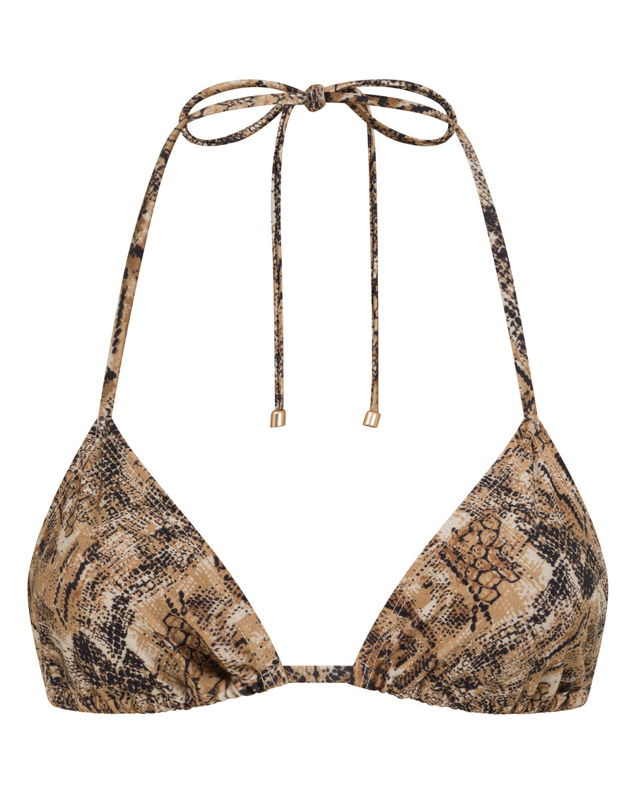 Chloe Viper Print Triangle Bikini Top
