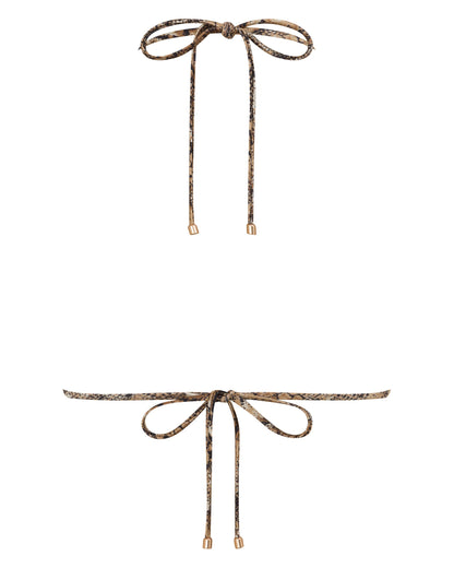 Chloe Viper Print Triangle Bikini Top
