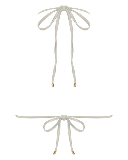 Sophia White Triangle Bikini Top for Summer