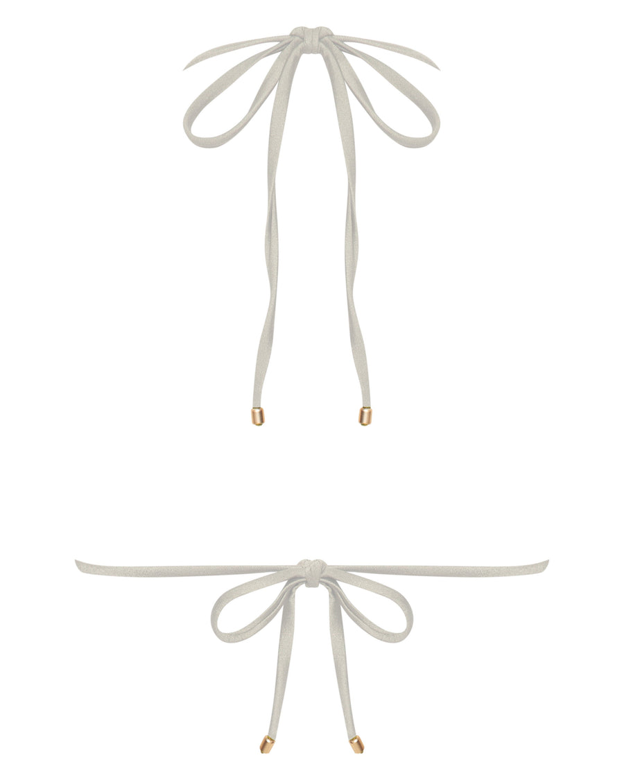 Sophia White Triangle Bikini Top for Summer