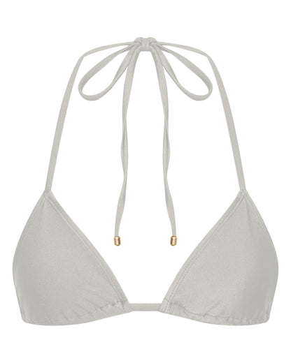 Sophia White Triangle Bikini Top for Summer