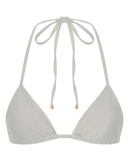 Sophia White Triangle Bikini Top for Summer