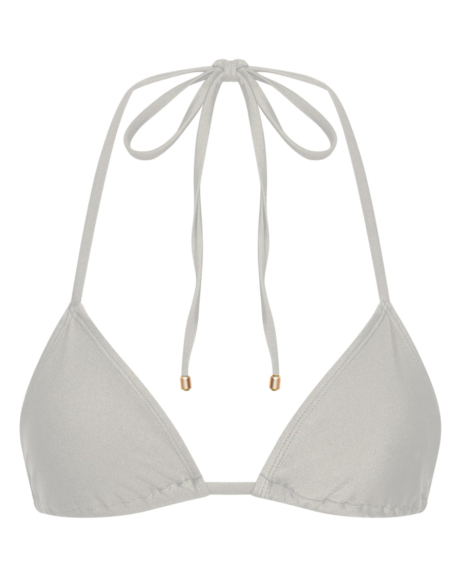 Sophia White Triangle Bikini Top for Summer