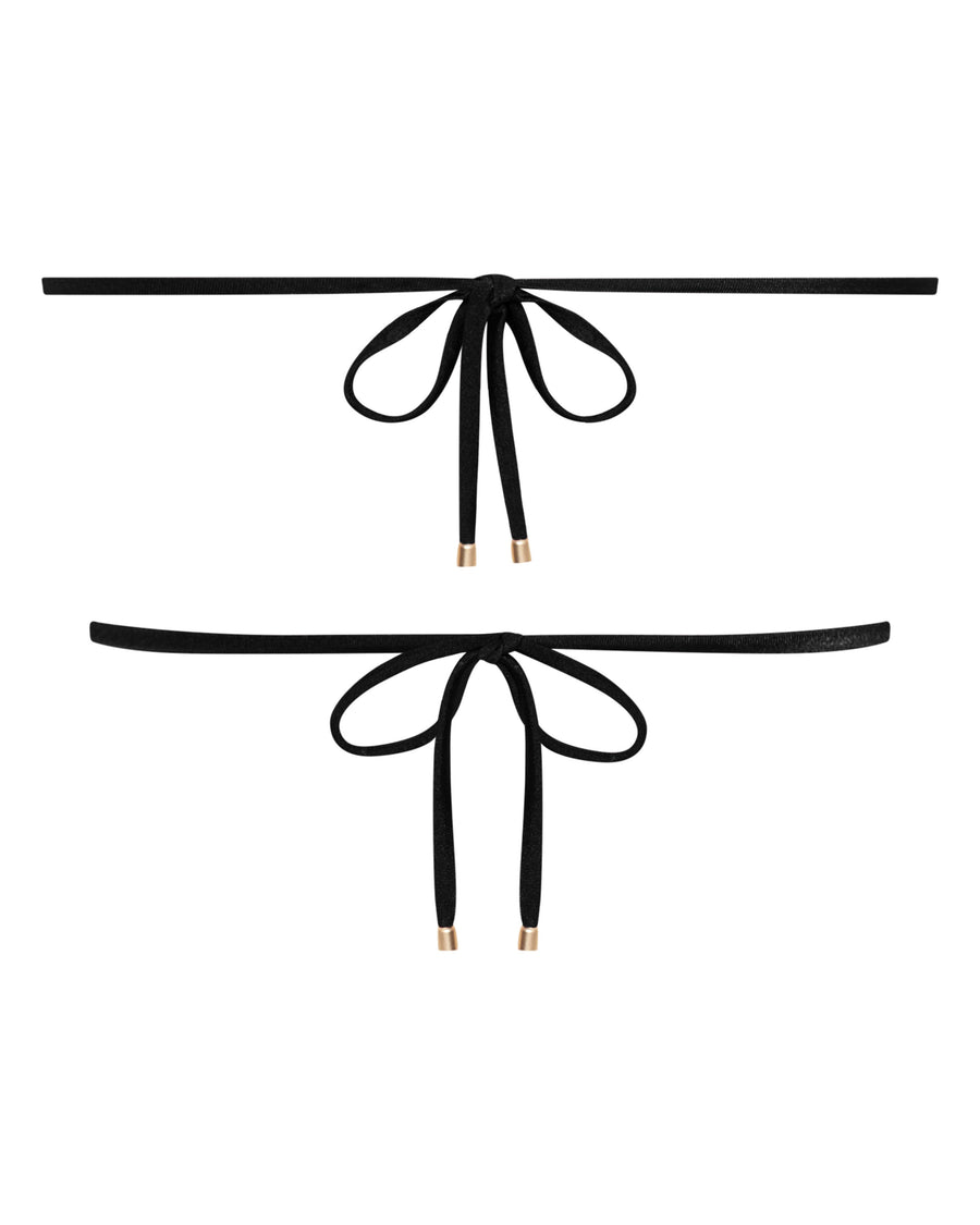 Sophia Black String Bikini Top for Summer