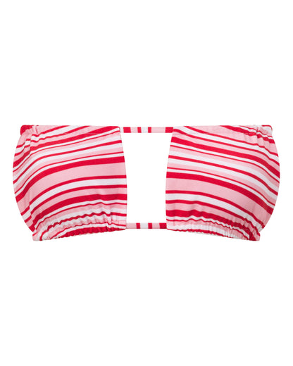 Chloe Candy Stripe Bikini Top for Beach Days