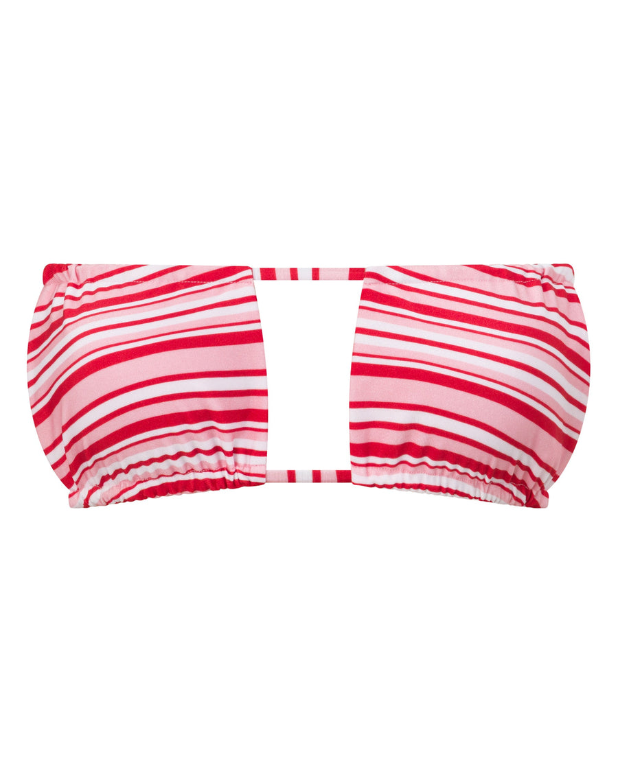 Chloe Candy Stripe Bikini Top for Beach Days
