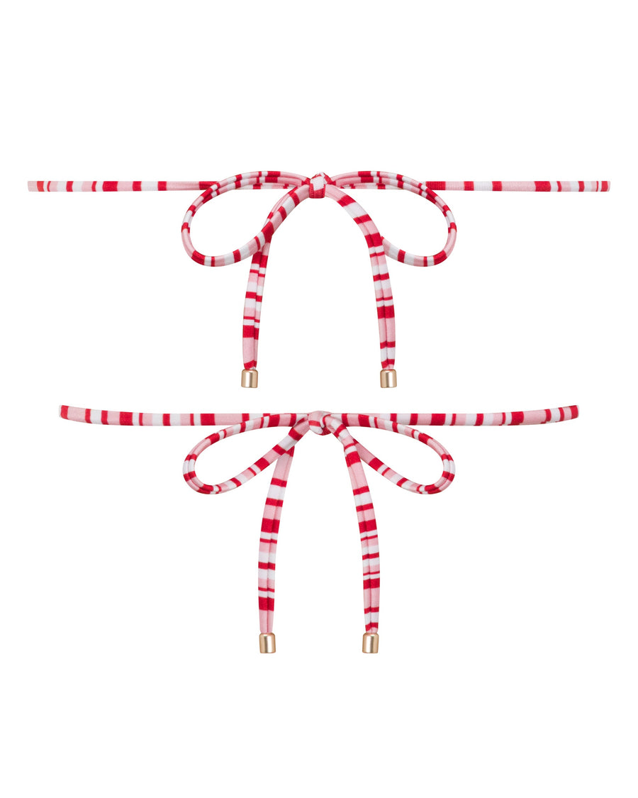 Chloe Candy Stripe Bikini Top for Beach Days