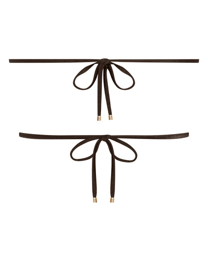 Sophia Chocolate String Bikini Top for Beach Days